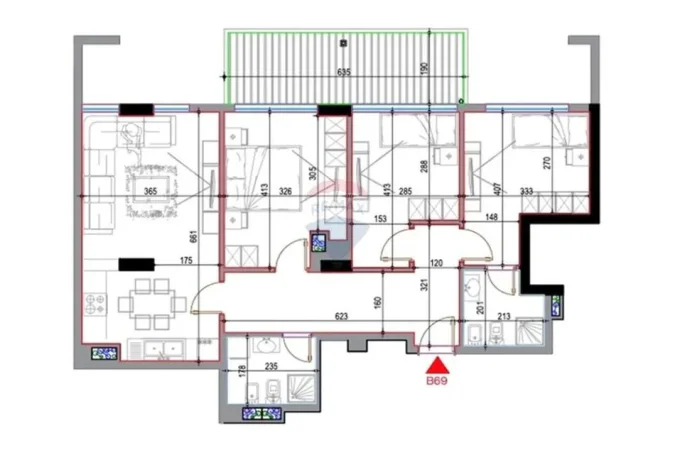 Tirane, shitet apartament 3+1 Kati 8, 123 m² 147.720 € (Casa Italia, Tiranë)