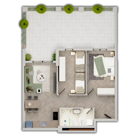 Tirane, shitet apartament 2+1+Ballkon Kati 0, 84 m² 112.430 € 