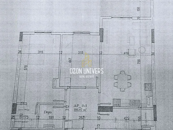 Tirane, shitet apartament 2+1+Ballkon Kati 4, 119 m² 101.116 € (Impact Residence, Kamëz Tirana, Albania)