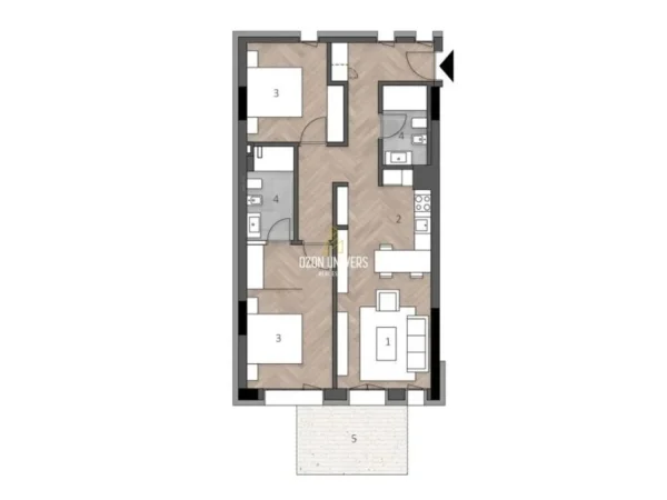 Vlore, shitet apartament 2+1+Ballkon Kati 0, 180 m² 457.324 € (Green Coast 2)