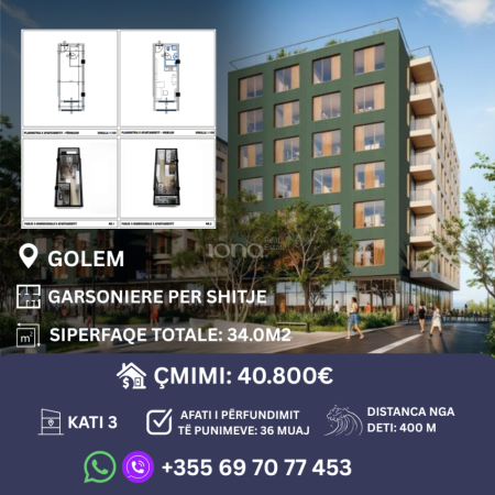 Golem, shitet garsonier Kati 3, 40.800 €