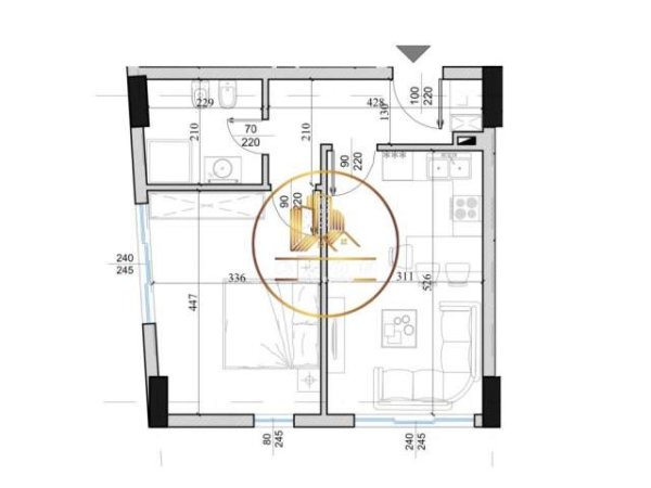 Tirane, shitet apartament 1+1+A+BLK Kati 2, 56 m² 88.960 Euro (Pazari i Ri)