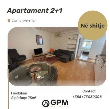 Tirane, shitet apartament 2+1 75 m² 2.130 Euro/m2 ( i negociushem )  tek Libri Universitar