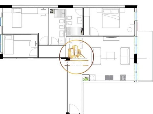 Tirane, shitet apartament 2+1+A+BLK Kati 5, 123 m² 1.350 Euro/m2 (RRUGA E BURGUT)