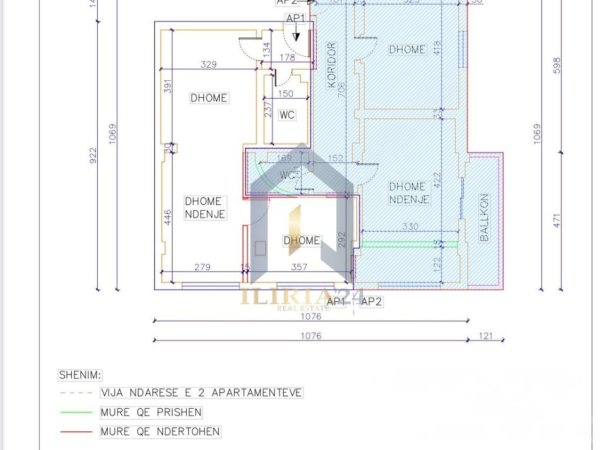 Tirane, shitet apartament 1+1+Ballkon Kati 5, 62 m² 167.000 € (Bllok Rruga Margarita Tutulani)