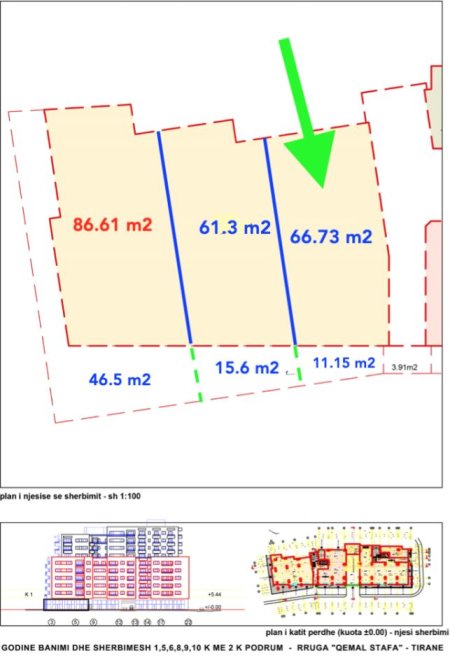 Tirane, jepet me qera ambjent biznesi Kati 0, 66 m² 1.000 € (PAZARI I RI)