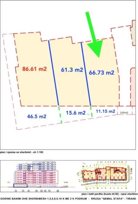 Tirane, jepet me qera ambjent biznesi Kati 0, 66 m² 1.000 € (PAZARI I RI)