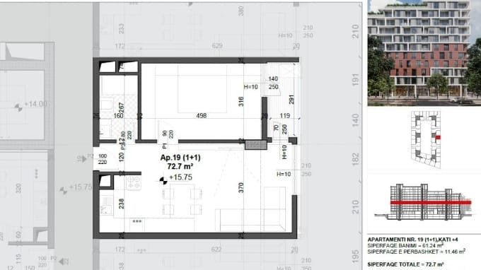 Shitet OKAZION Apartament 1+1 tek Fusha e Aviacionit,  112.685 €URO