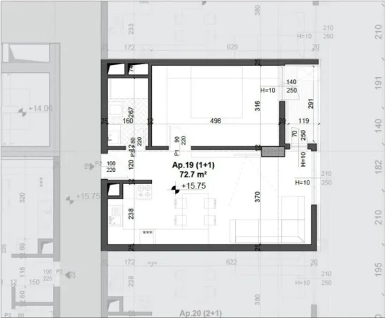 Tirane, shitet apartament 1+1 Kati 4, 72 m² 116.000 € (FUSHA E AVIACIONIT)