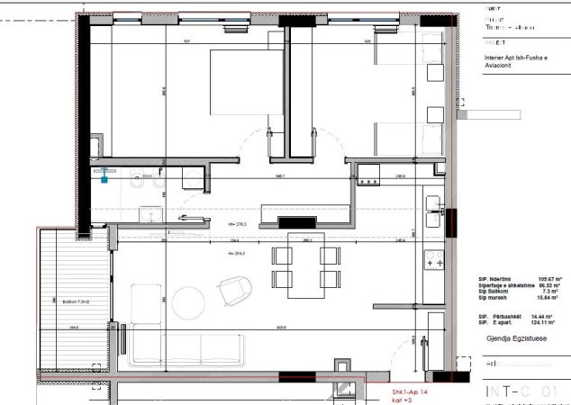 SHITET APARTAMENT 2+1 FUSHA AVIACIONIT 260.000 EURO