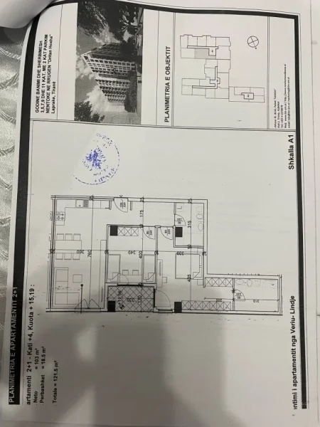Tirane, shitet apartament 2+1 Kati 4, 121 m² 176.000€ (LAPRAKE)