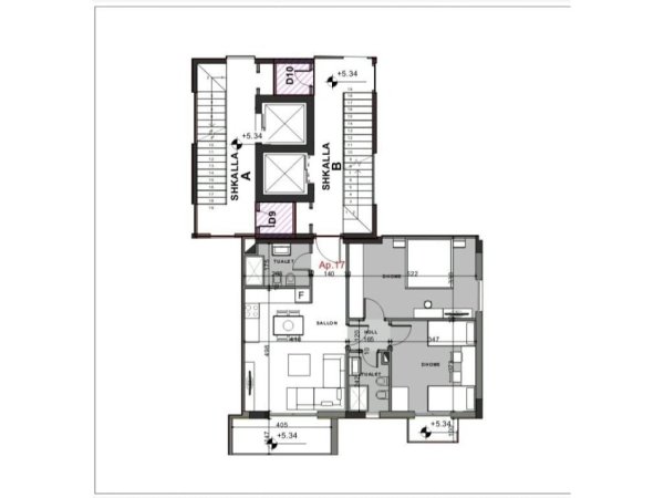Tirane, shitet apartament 2+1+Ballkon Kati 1, 96 m² 230.000 € 