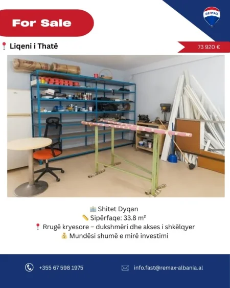 shitet dyqan Kati 0, 34 m² 73.920 €