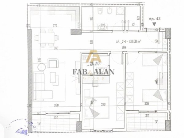 Tirane, shitet apartament 2+1 Kati 4, 116 m² 116.000 € (Paskuqan)