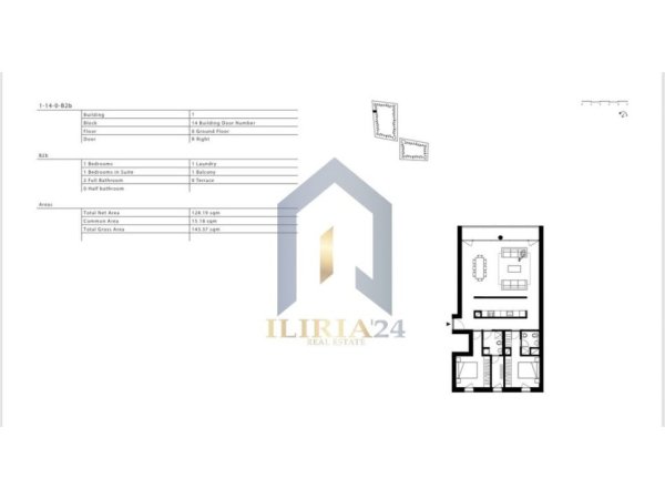 Tirane, shitet apartament 2+1+Ballkon Kati 0, 143 m² 250.897 € (Mjull Bathore By Long Hill Residence)