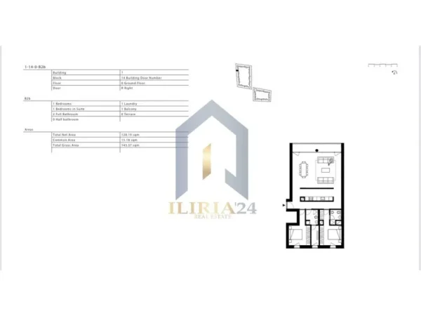 Tirane, shitet apartament 2+1+Ballkon Kati 0, 143 m² 250.897 € (Mjull Bathore By Long Hill Residence)