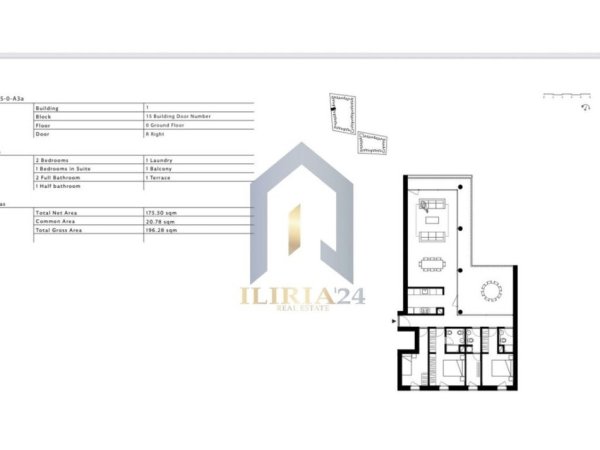 Tirane, shes 3+1+Ballkon Kati 0, 196 m² 343.490 € (Mjull Bathore By Long Hill Residence)