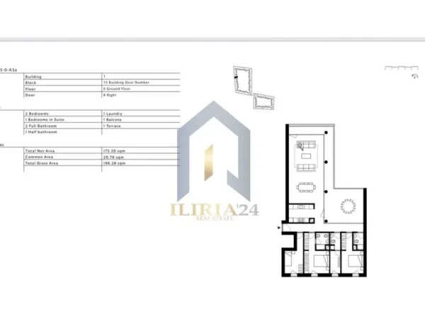 Tirane, shes 3+1+Ballkon Kati 0, 196 m² 343.490 € (Mjull Bathore By Long Hill Residence)