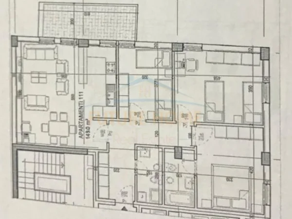 Tirane, jepet me qera apartament 3+1 Kati 2, 149 m² 1.800 € 