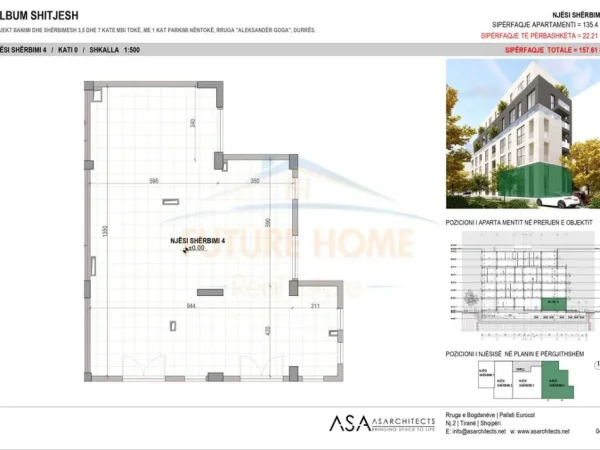 Durres, shitet ambjent biznesi Kati 0, 157 m² 441.000 € (Spitali)