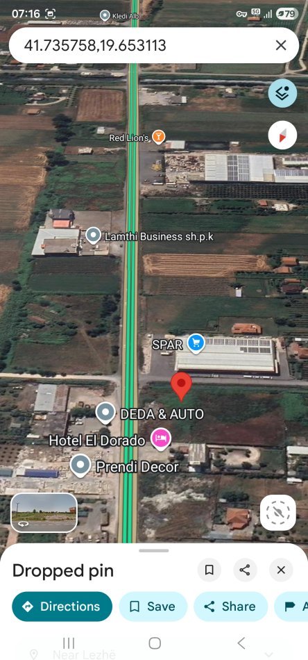 Lezhe, shitet toke , 3.500 m² (Lezhe Tirane)