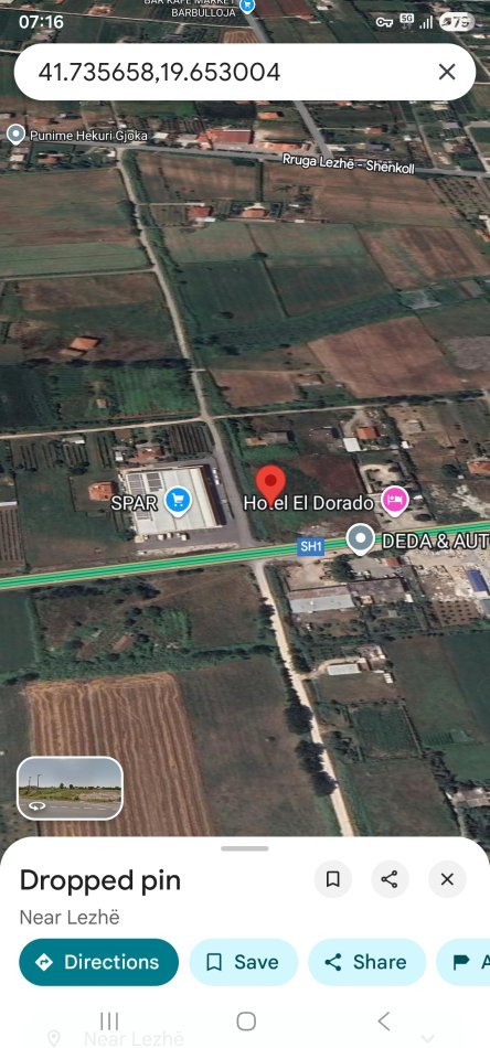 Lezhe, shitet toke , 3.500 m² (Lezhe Tirane)