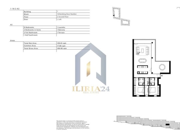 Tirane, shitet apartament 2+1+Ballkon Kati 2, 169 m² 295.155 € (Mjull Bathore)