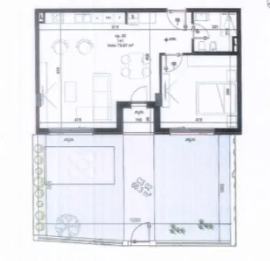 Tirane, shitet apartament 1+1 Kati 0, 86 m² 217.965 € (Mjull Bathore)