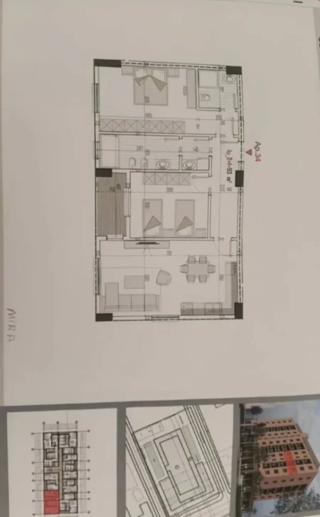 Tirane, shitet apartament 2+1+Ballkon Kati 4, 105 m² 95.000 € (Bashkia kamez)