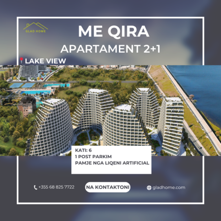 Tirane, Jepet me qera apartament 2+1 Kati 6, 1.900 € (Lake View)