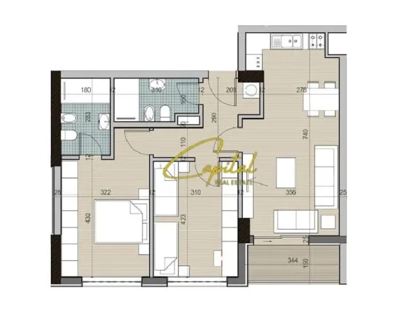 Tirane, jepet me qera apartament 2+1 Kati 3, 105 m² 120.000 € (UNIVERS CITY)