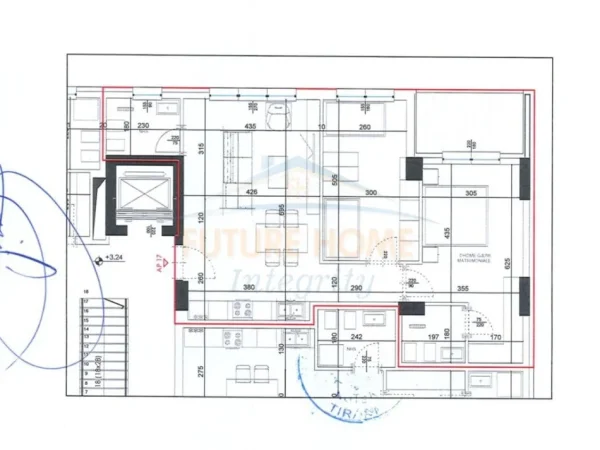 Tirane, shitet apartament 2+1 Kati 6, 112 m² 157.000 €