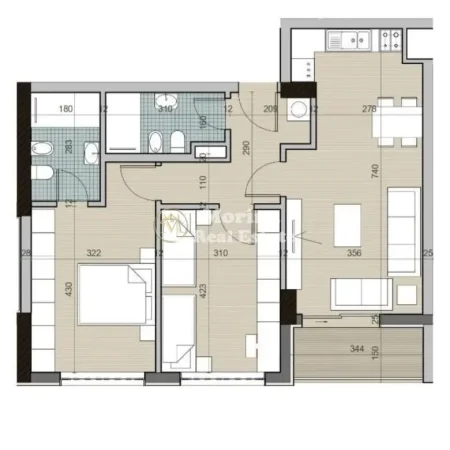 Tirane, shitet apartament 1+1 Kati 3, 52 m² 120.000 € (Liqeni i Thate)