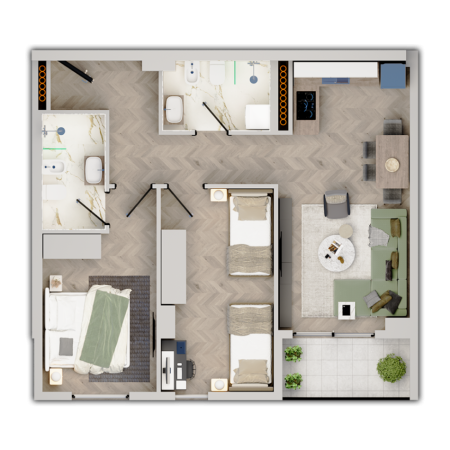 Tirane, shitet 2+1+Ballkon Kati 4, 91 m²