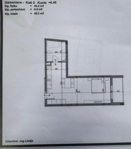 Tirane, shitet apartament 1+1 Kati 2, 58 m² 57.000 € (paskuqan KOMPLEKSI ALUNA SUPER OKAZION 970 EURO M2)