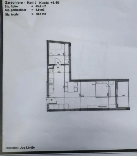 Tirane, shitet apartament 1+1 Kati 2, 58 m² 57.000 € (paskuqan KOMPLEKSI ALUNA SUPER OKAZION 970 EURO M2)
