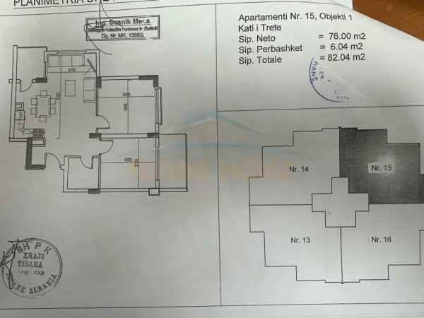 Gjiri Lalezit | Hamallaj, shitet apartament 2+1 Kati 5, 82 m² 145.000 € 