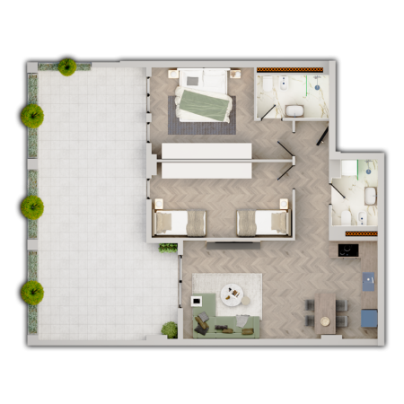 Tirane, shitet apartament 2+1+Ballkon Kati 7, 109.500 m² 109.500 € 