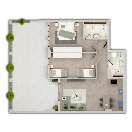 Tirane, shitet apartament 2+1+Ballkon Kati 7, 109.500 m² 109.500 € 