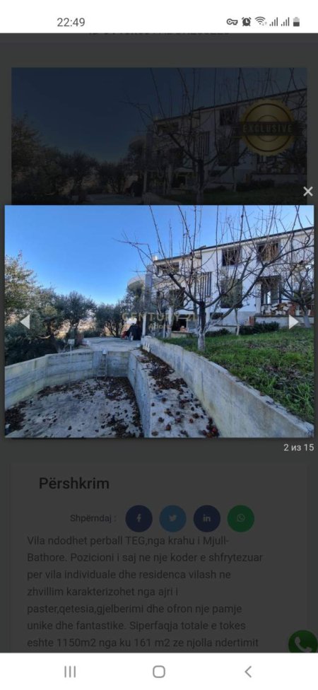 Tirane, jepet me qera Vile. 1.150 m² 3.000 Euro (Dervish Shaba)