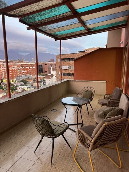 Tirane, jepet me qera apartament+verande | Penthouse 1+1+Ballkon Kati 8, 70 m² 520 € (Aleksandri i Madh)