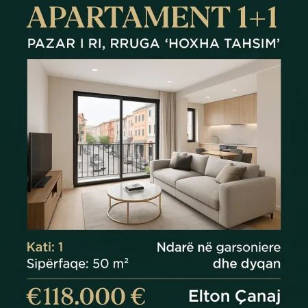 Tirane, shitet apartament 1+1 Kati 0, 51 m² 118.000 € (Pazar i Ri Rruga Hoxha Tahsim)