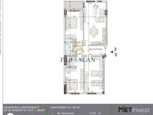 Tirane, shitet apartament 3+1 Kati 2, 131 m² 112.000 € (Paskuqan)