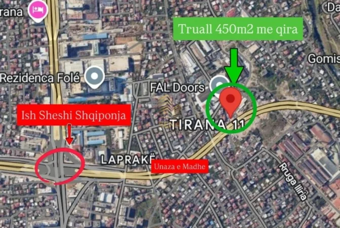 Tirane, jepet me qera toke , 450 m², 600 euro (Laprake)