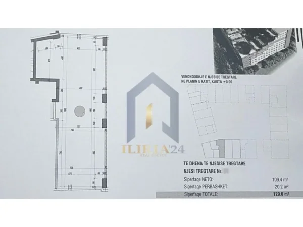 Tirane, shes ambjent biznesi Kati 0, 130 m² 362.880 € (Astir Kompleksi URBAN GATE)