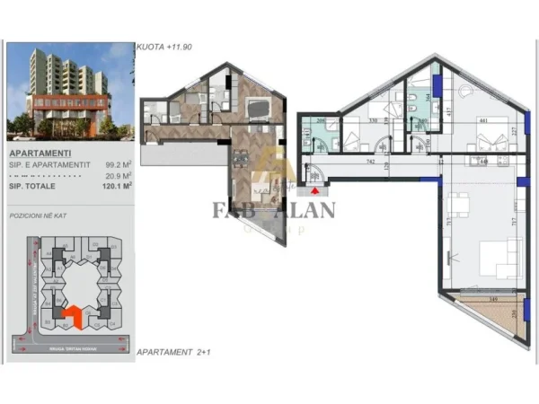 Tirane, shitet 2+1 , 120 m² 210.000 € (Laprake, Dritan Hoxha)