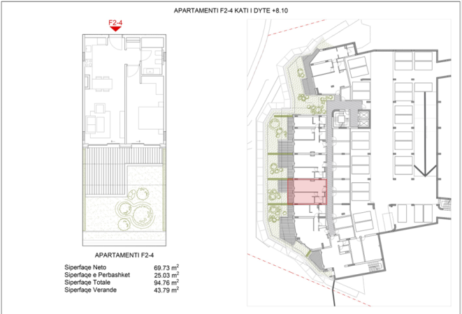Dhermi - Palase, shitet apartament 1+1+Ballkon Kati 1, 95 m² 420.000 €