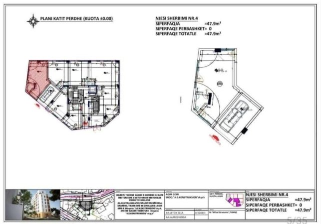 Tirane, Liste me oferta dyqan Kati 0, 48 m² 