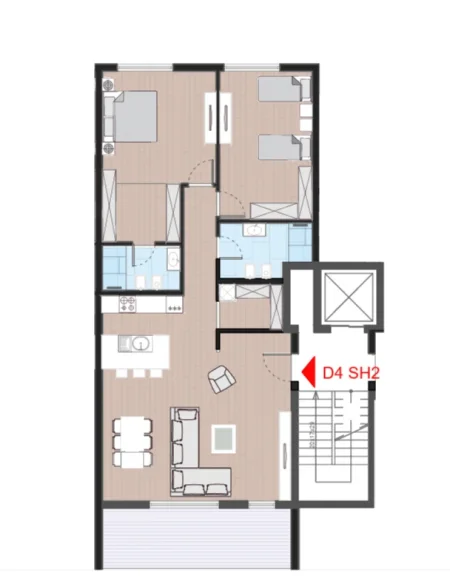 Tirane, shitet nga Pronari, pa-komision apartament 2+1+Aneks+Ballkon Kati 2, 153 m² 300.000 € (Farke e Vogel)