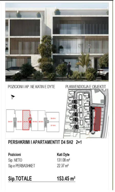 Tirane, shitet nga Pronari, pa-komision apartament 2+1+Aneks+Ballkon Kati 2, 153 m² 300.000 € (Farke e Vogel)